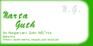 marta guth business card